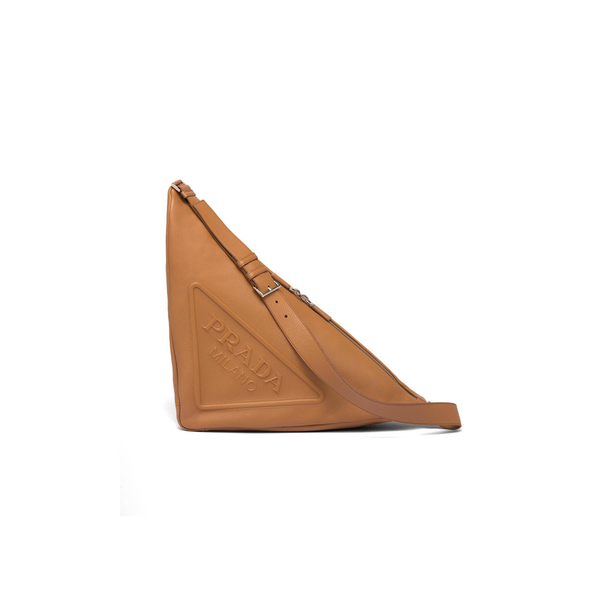 Pra*a large leather Pra*a triangle bag 2vy007 02 (58*27*22cm)